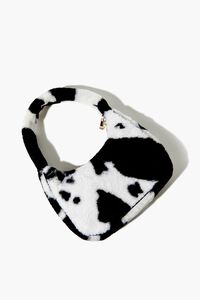 WHITE/MULTI Plush Leopard Print Shoulder Bag, image 4