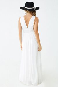 WHITE Plunging Maxi Dress, image 3