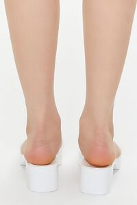 WHITE Jelly Open-Toe Block Heels, image 3