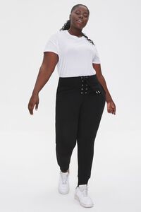 BLACK Plus Size French Terry Joggers, image 5