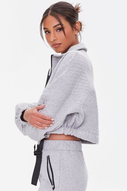 HEATHER GREY Quilted Drop-Sleeve Jacket, image 2