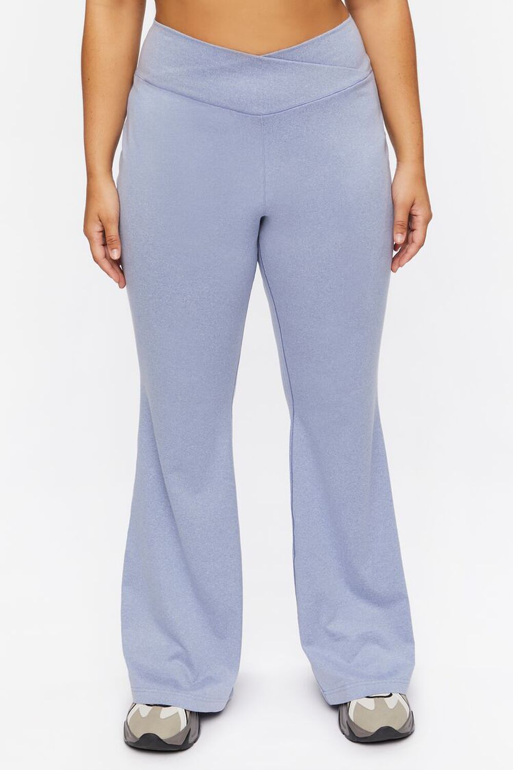 BLUE MIRAGE Plus Size Crossover Flare Pants, image 2