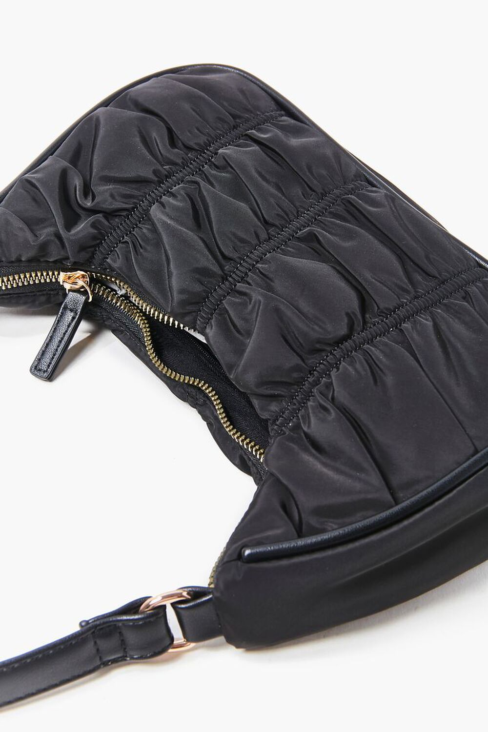 BLACK Ruched Shoulder Bag, image 3
