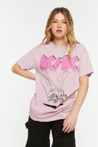 PINK/MULTI ACDC Distressed Graphic Tee, image 6