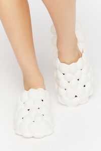 WHITE Textured Bubble Mules, image 4