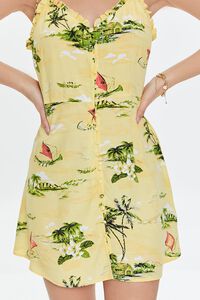 YELLOW/MULTI Tropical Ruffled Cami Dress, image 5