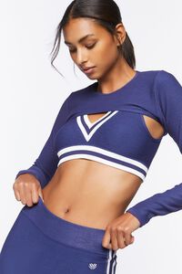 NAVY Active Seamless Super Cropped Top, image 1
