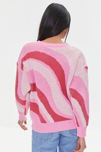 PINK/MULTI Abstract Print Drop-Sleeve Sweater, image 3