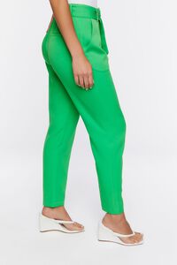 LIGHT GREEN Belted High-Waist Ankle Pants, image 3