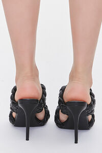 BLACK Braided Twisted High Heels, image 3