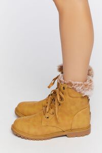 CAMEL Faux Fur-Lined Ankle Booties, image 2