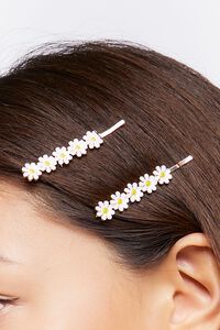 WHITE/MULTI Daisy Hair Pin Set, image 2