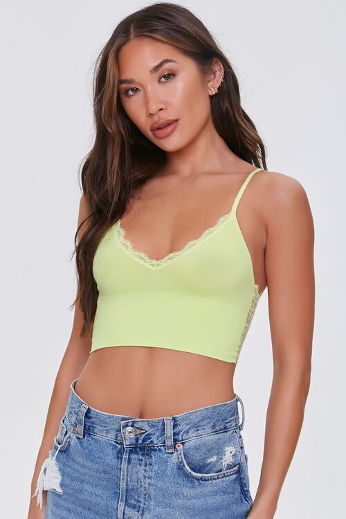 LIME Seamless Lace Bralette, image 1