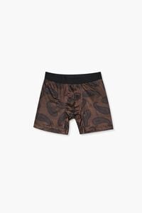BROWN/BLACK Men Paisley Print Boxer Shorts, image 1