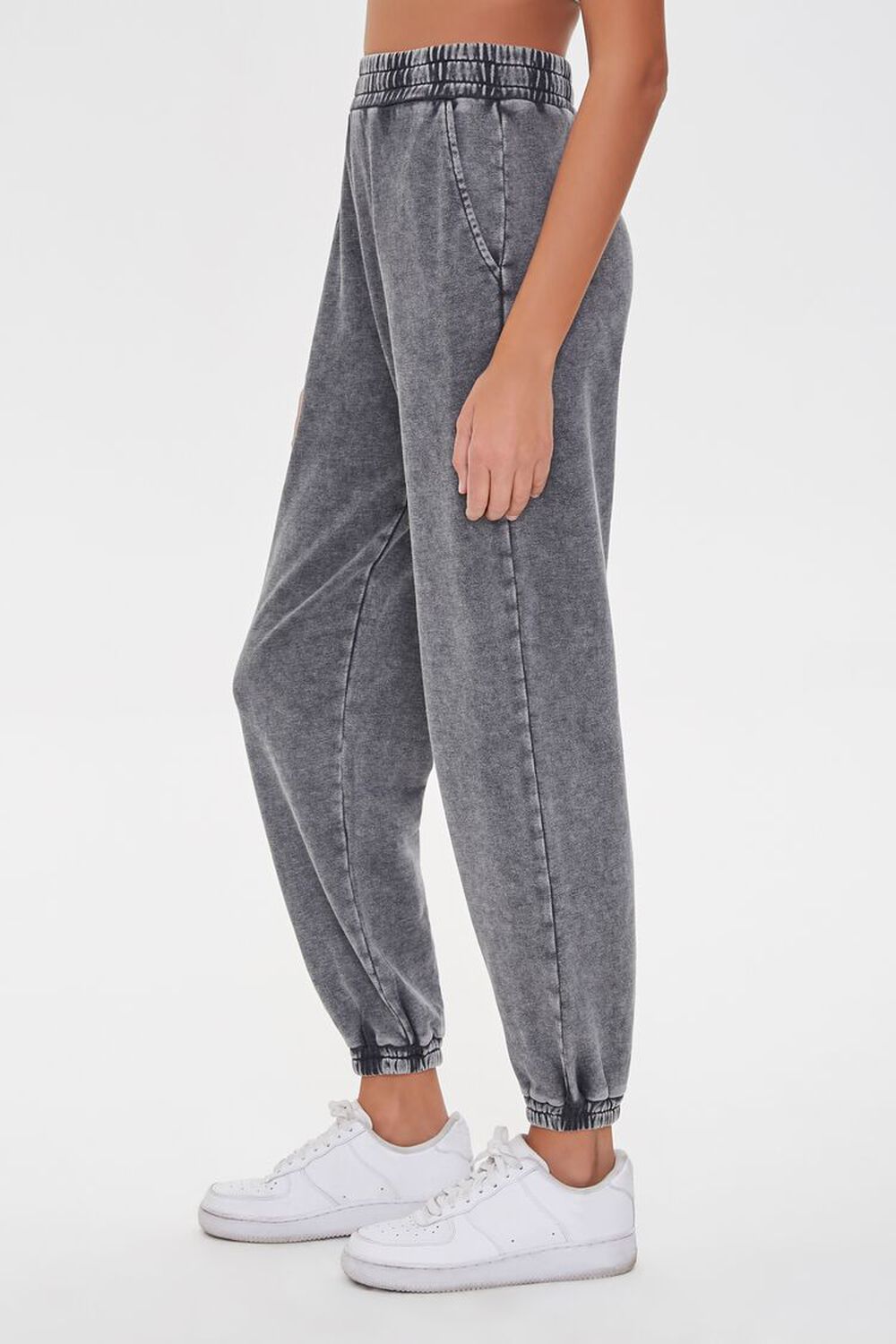 CHARCOAL Oil Wash Smocked Joggers, image 3