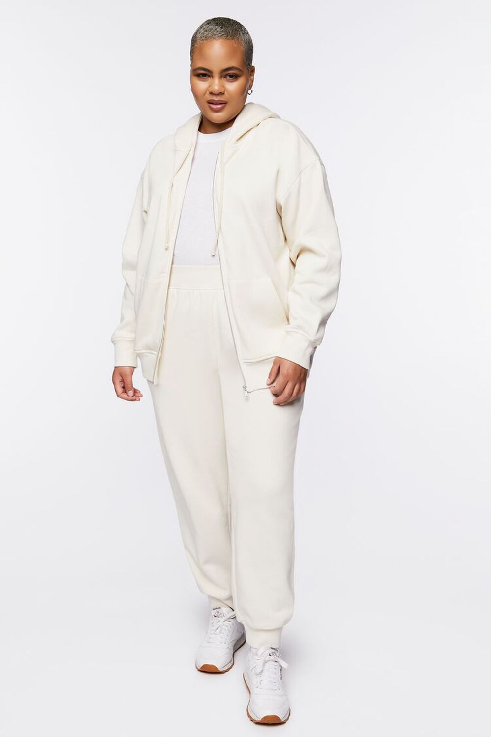 Plus Size Organically Grown Cotton Zip-Up Hoodie