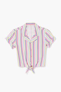 Girls Knotted Striped Shirt (Kids), image 1