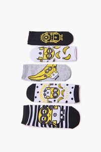 Minion Graphic Ankle Sock Set - 5 pack, image 1