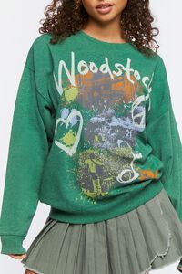 GREEN/MULTI Woodstock Graphic Fleece Pullover, image 5