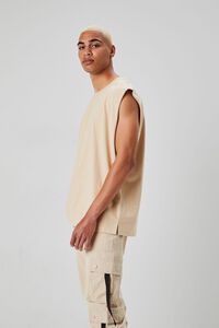 TAUPE Crew Neck Muscle Tee, image 2