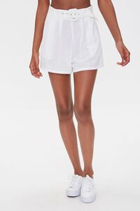 CREAM Pleated Linen-Blend Shorts, image 2