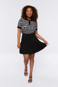 BLACK Plus Size Pleated Mini Skirt, image 5