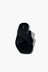 BLACK Crisscross Slip-On Sandals, image 3