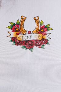WHITE/MULTI Lucky Me Graphic Tank Top, image 5