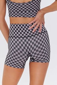 BLACK/GREY VIOLET Seamless Checkered Shorts, image 4
