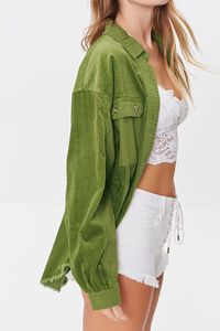 OLIVE Corduroy Button-Front Shacket, image 2