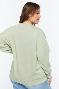 SAGE/MULTI Plus Size Reworked Ciao Graphic Pullover, image 3