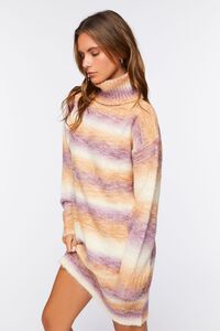 TAN/MULTI Striped Mini Sweater Dress, image 2