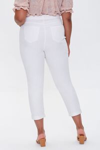 WHITE Plus Size Boyfriend Jeans, image 4