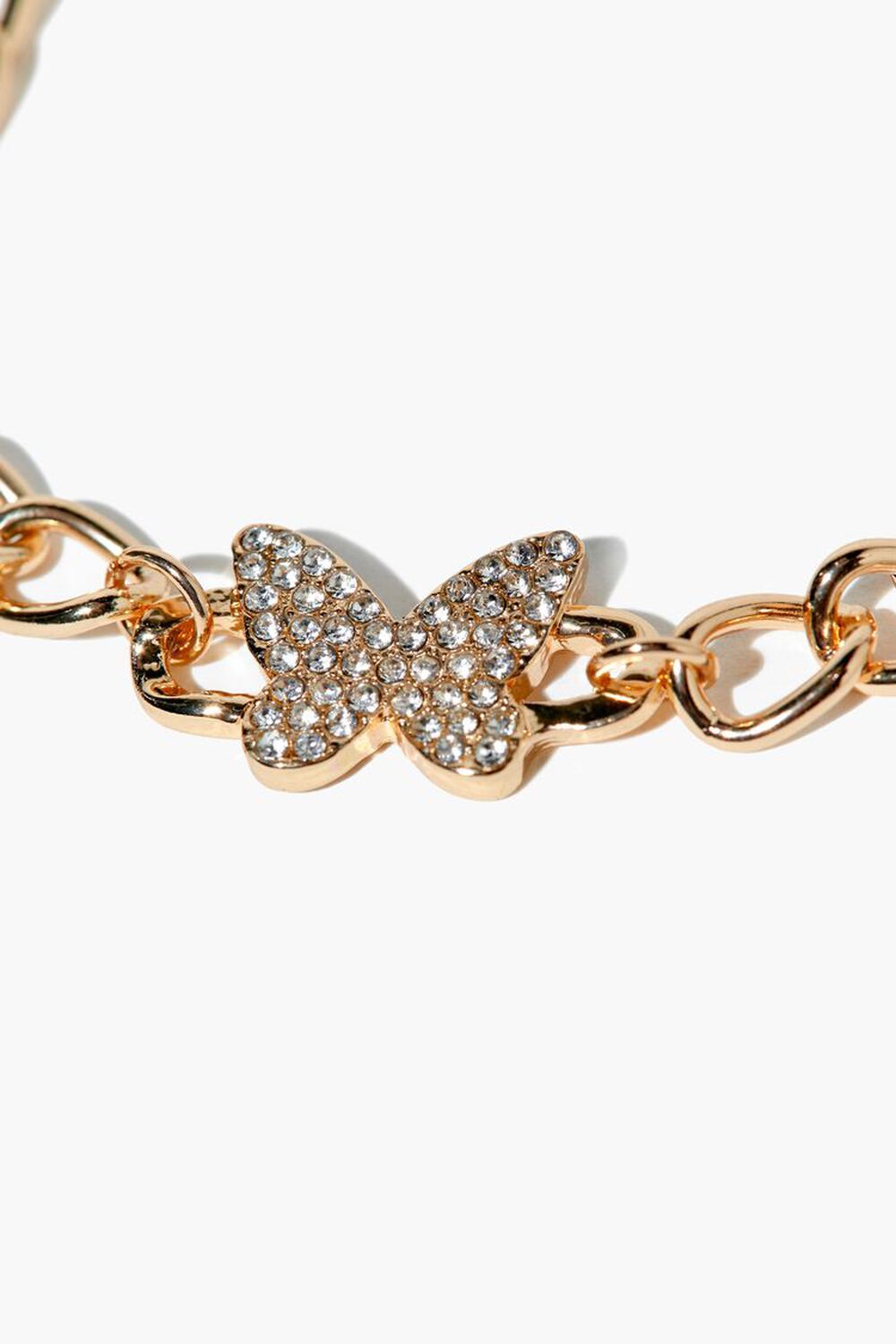 Rhinestone Butterfly Chain Bracelet, image 3