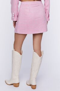 PINK/WHITE Houndstooth Mini Skirt, image 4