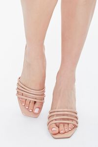 NUDE Strappy Slip-On Stiletto Heels, image 4