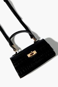 Faux Croc Leather Crossbody Bag, image 3