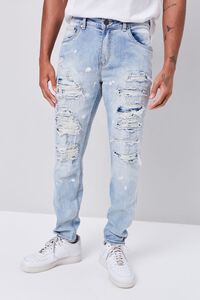 Distressed Paint Splatter Jeans