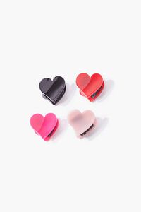 RED/MULTI Heart-Shaped Hair Clip Set, image 1