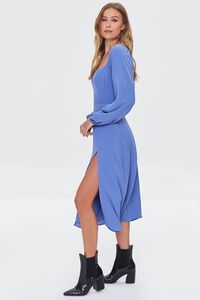 BLUE Sweetheart Peasant-Sleeve Dress, image 2