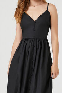 BLACK V-Neck Cami Maxi Dress, image 5