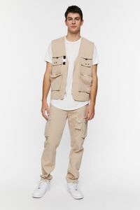TAUPE Zip-Up Utility Vest, image 4