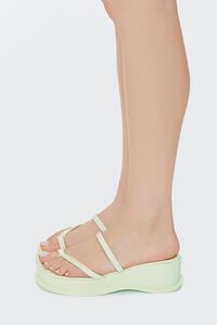 LIME Faux Leather Toe-Loop Wedges, image 2