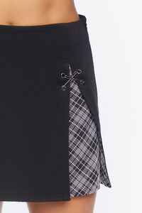 BLACK/MULTI Plaid Pleated Mini Skirt, image 6