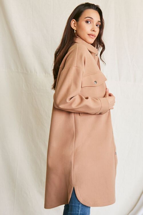 TAUPE Longline Button-Up Jacket, image 2