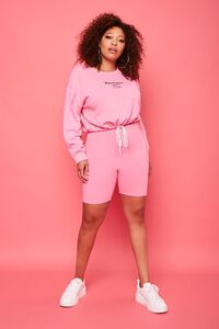 PINK/BLACK Plus Size Juicy Couture Fleece Pullover, image 4