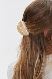 CHAMPAGNE Floral Rhinestone Hair Claw Clip, image 1