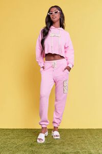 PINK/MULTI Barbie™ Graphic Beaded Joggers, image 1