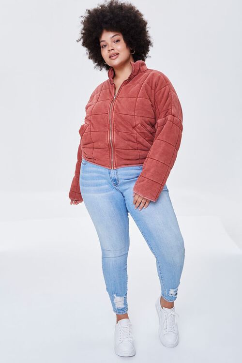 RUST Plus Size Quilted Jacket, image 4