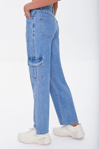 MEDIUM DENIM Straight-Leg Cargo Jeans, image 3